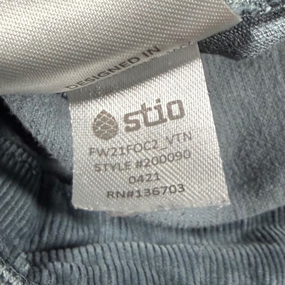 Stio Rivet Corduroy Pants Mens 34x29 Straight Leg 5-Pocket Blue Outdoors - Picture 4 of 9